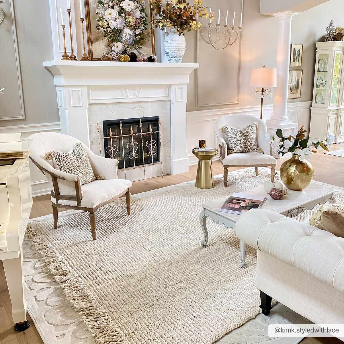 The Cream Fringe Woven Rug