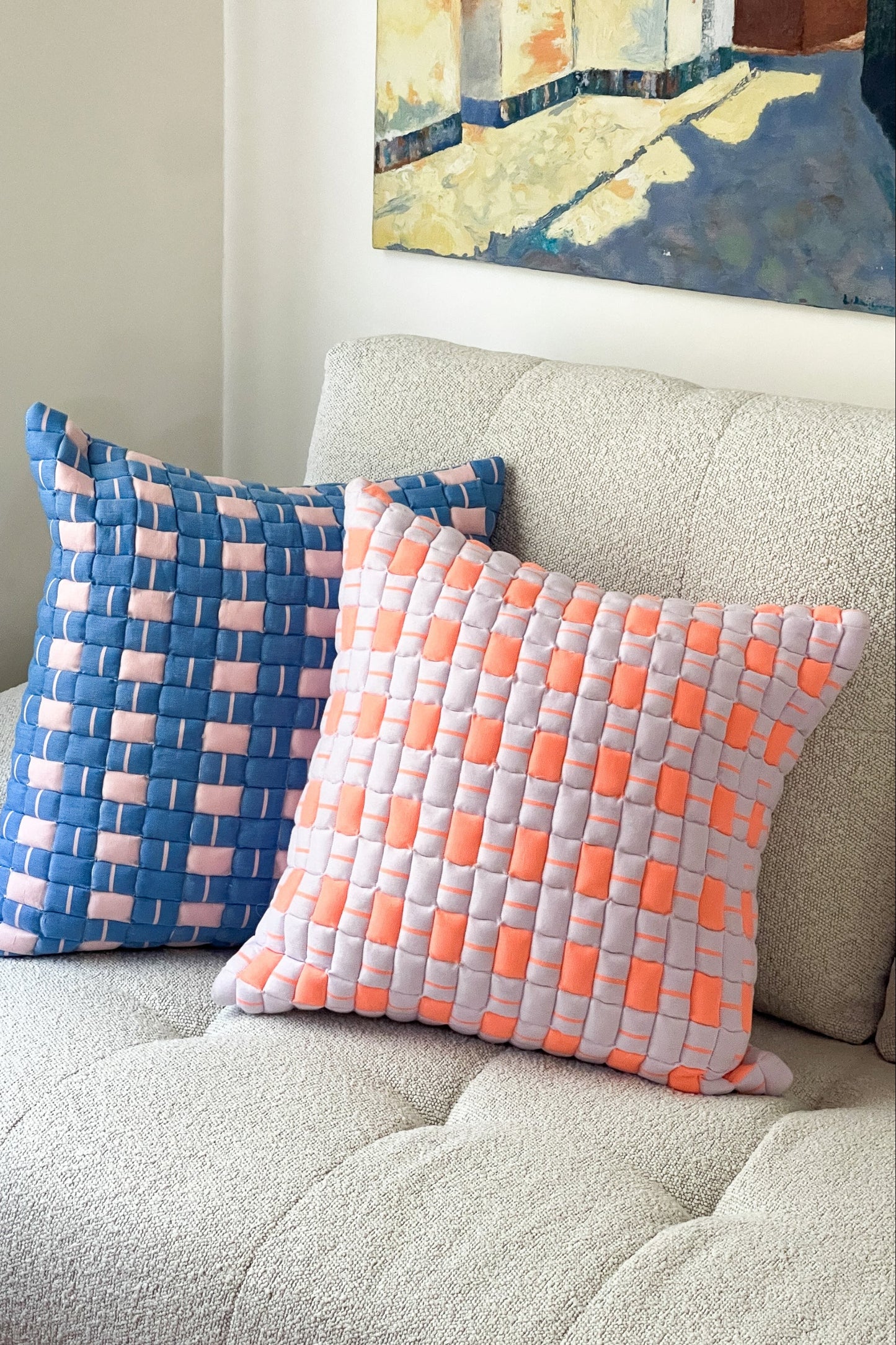 Postmodern Quilted Pillow in Rebel