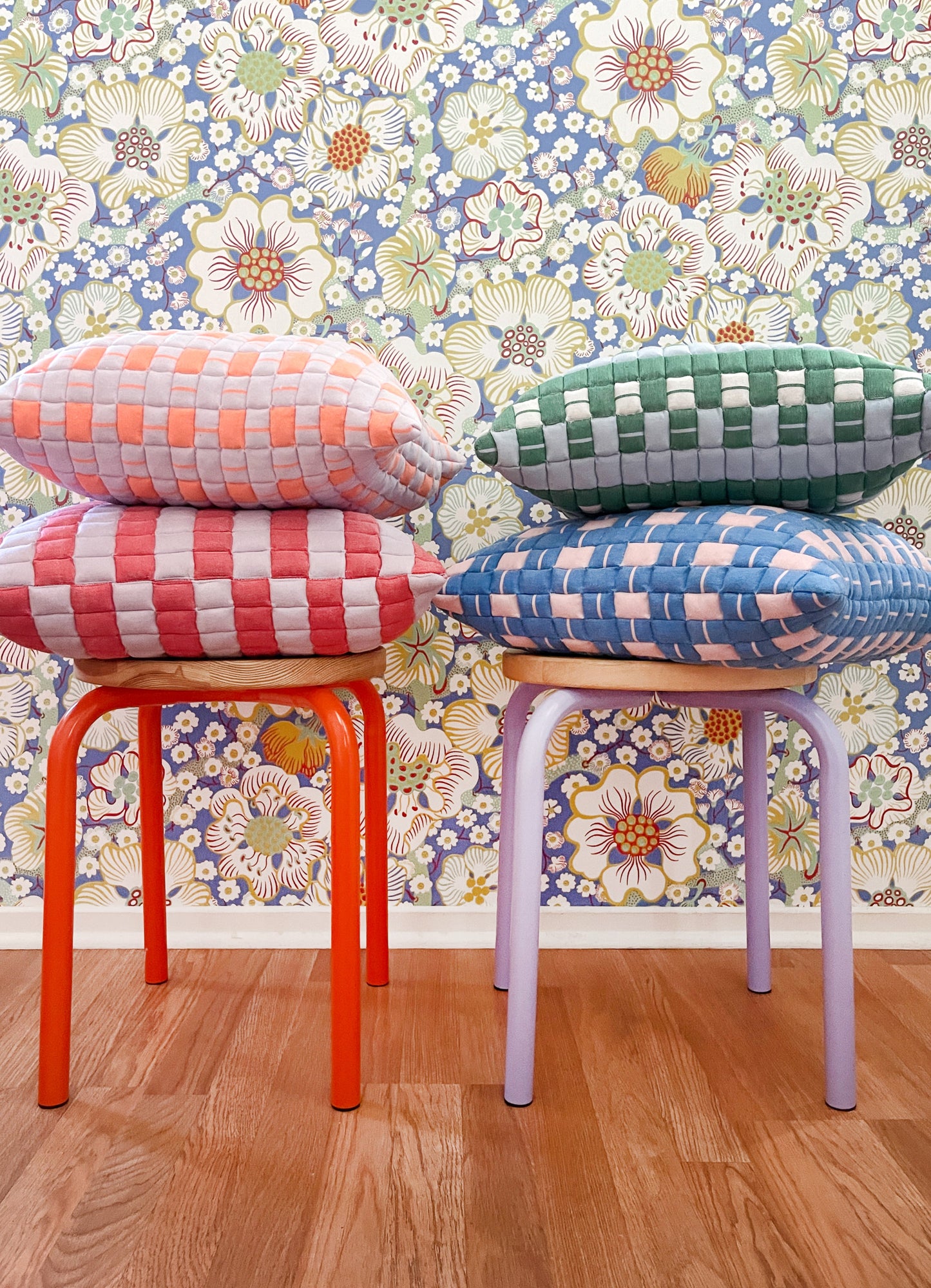 Postmodern Quilted Pillow in Whimsy