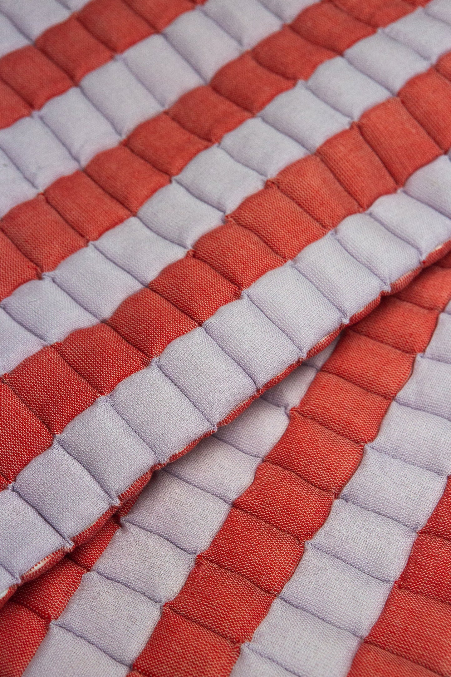 Quilted Stripe Blanket in Atomic