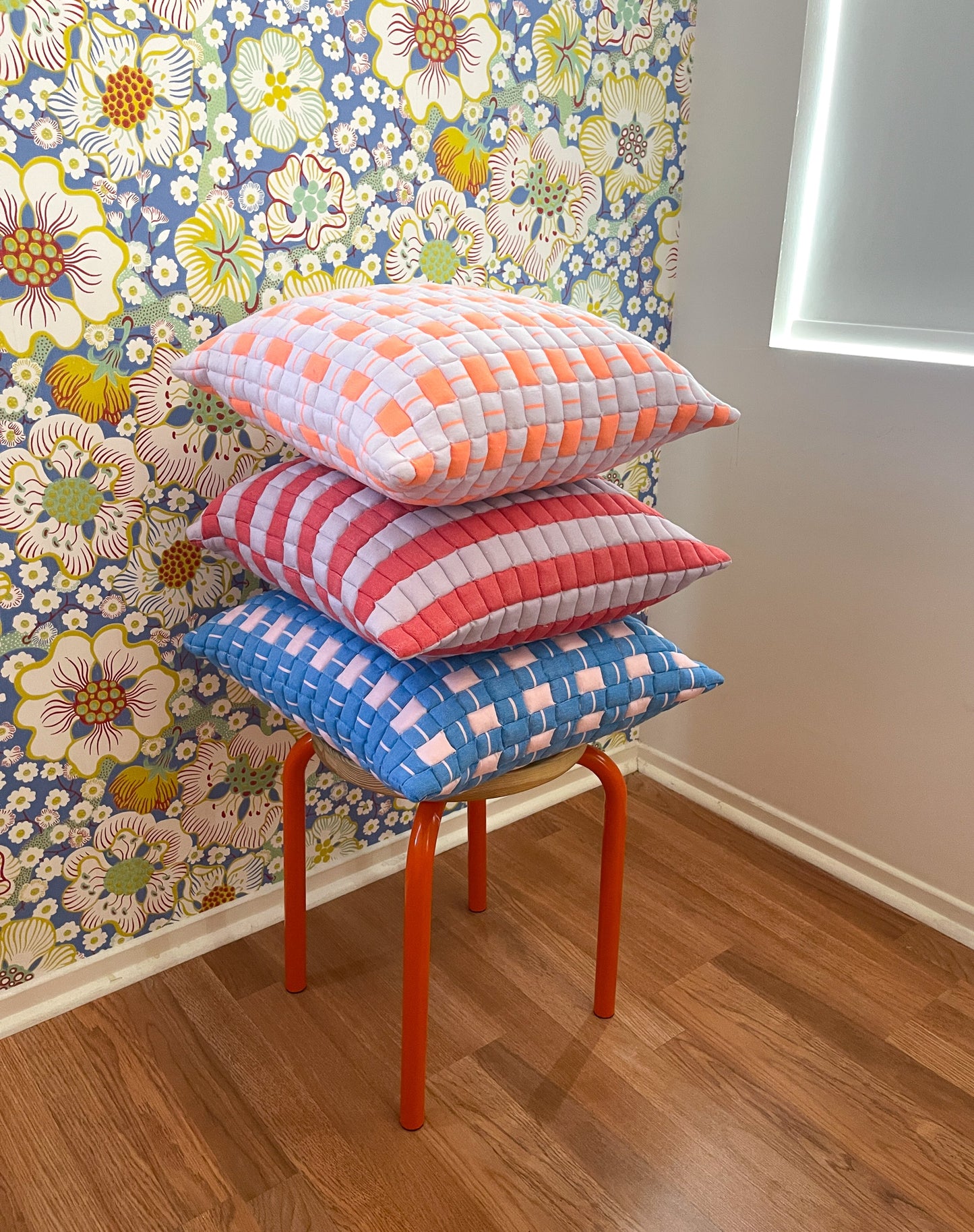 Postmodern Quilted Pillow in Whimsy