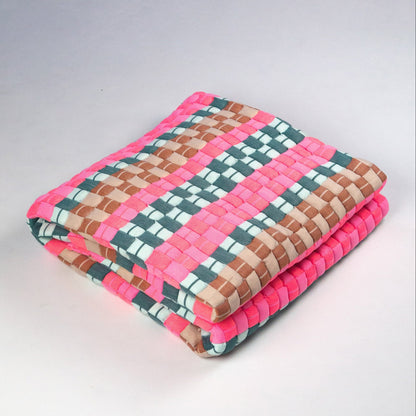 Postmodern Quilted Blanket in Deco Pop