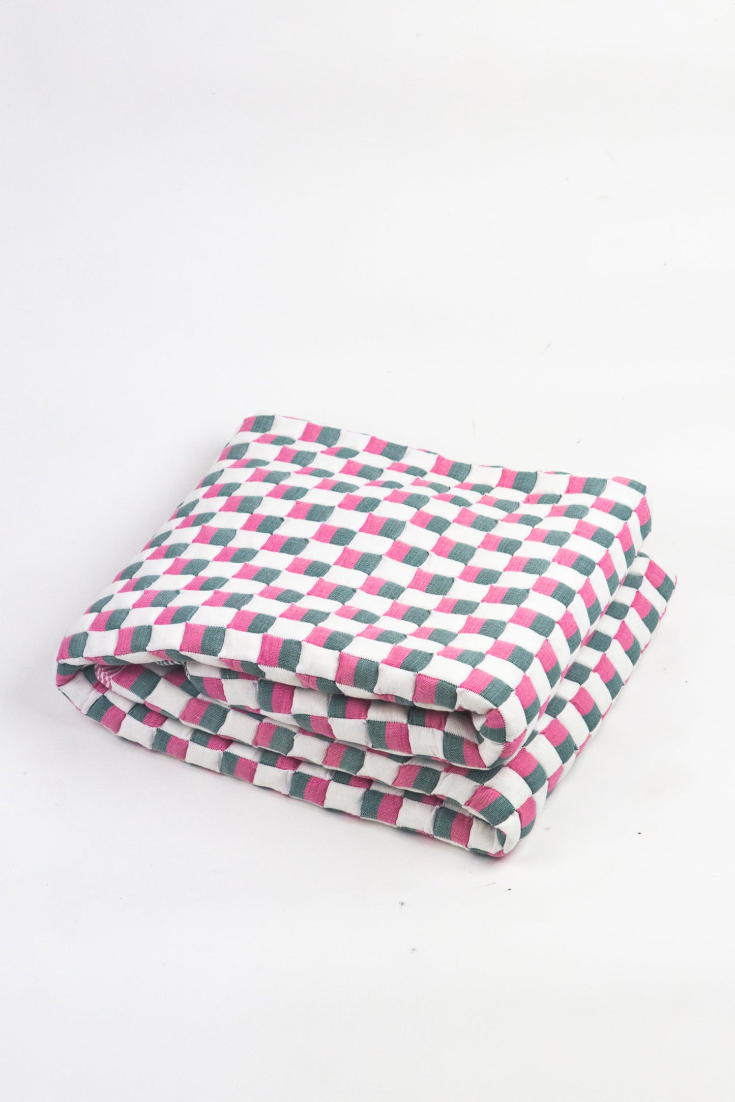 Geocheck Quilted Blanket in Deco