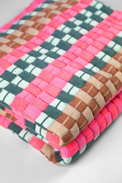 Postmodern Quilted Blanket in Deco Pop