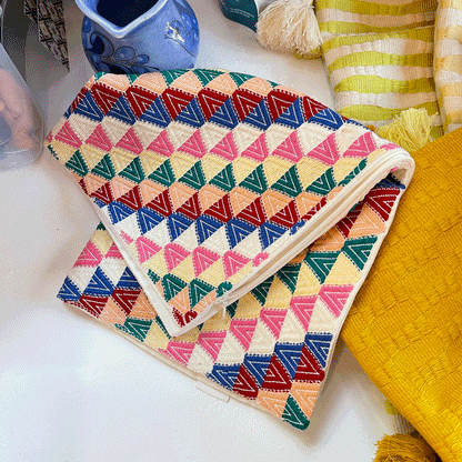 Broken Diamond Pillow in Cacao