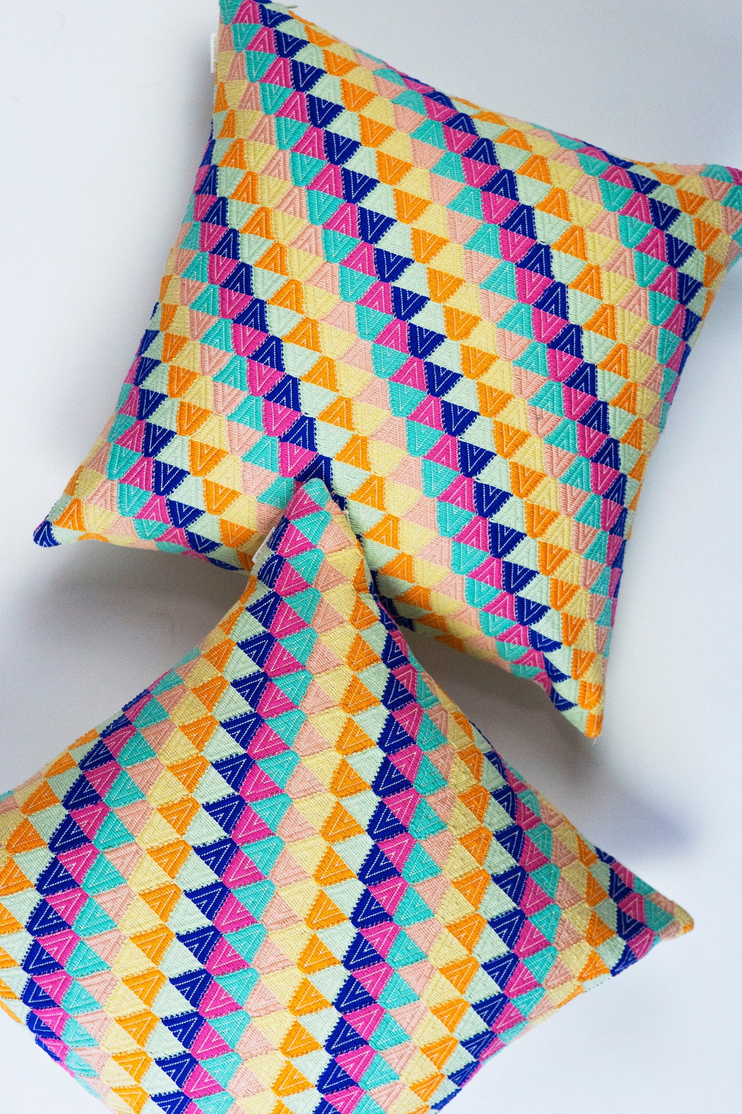 Broken Diamond Pillow in Citrus