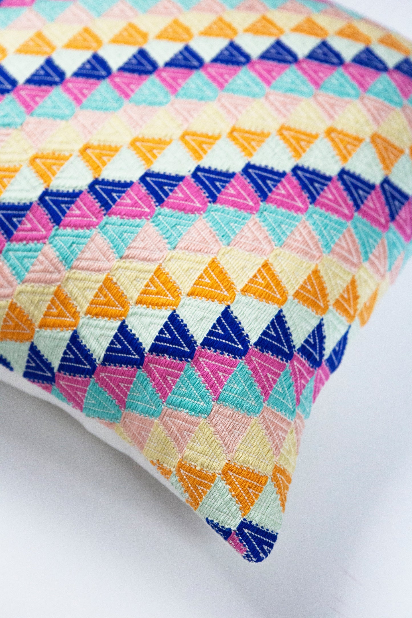 Broken Diamond Pillow in Citrus