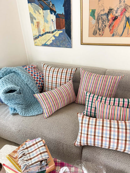 Louisa Handwoven Plaid Pillows | Variety