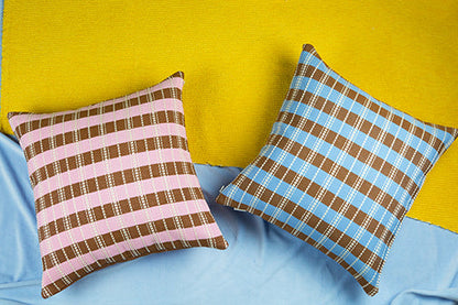 Postmodern Stripe Pillow in Kir Royale