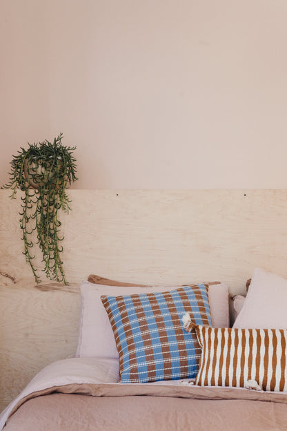 Postmodern Stripe Pillow in Azul Maya