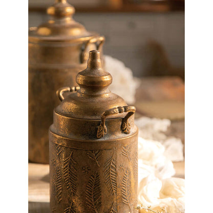 Embossed Nostalgia Canisters with Lids
