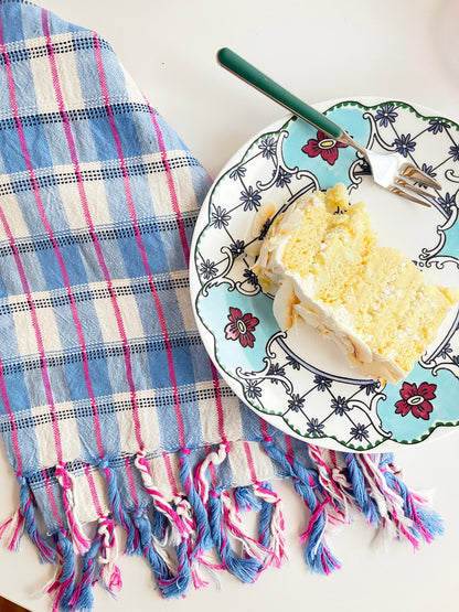 San Andres Blue & White Gingham Kitchen Towel