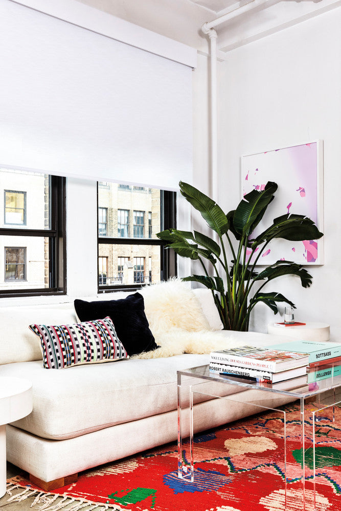 Tie-Dye Stripe Pillow in Riot