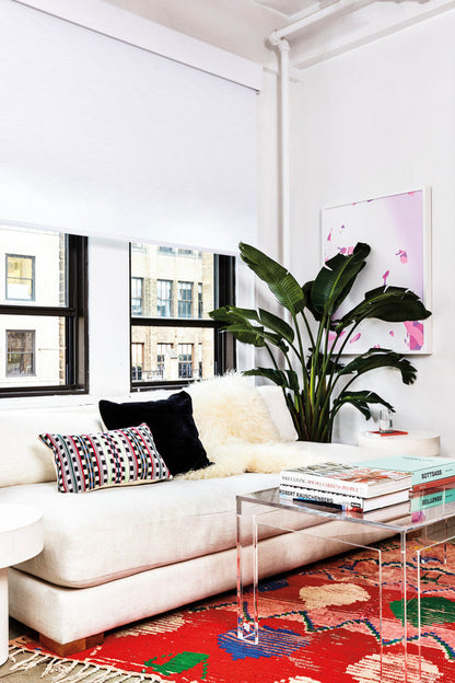 Tie-Dye Stripe Pillow in Riot