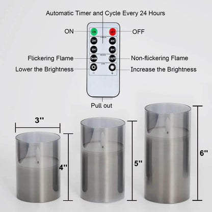 Aurora Flameless Candle | Set of 3