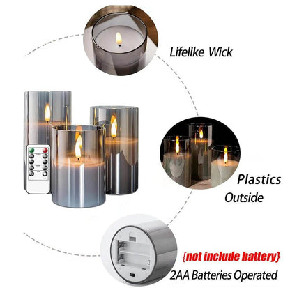 Aurora Flameless Candle | Set of 3