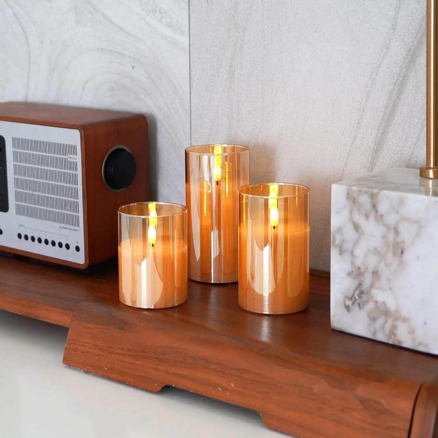 Aurora Flameless Candle | Set of 3