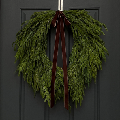 Norfolk Pine Wreath - Dior Bow