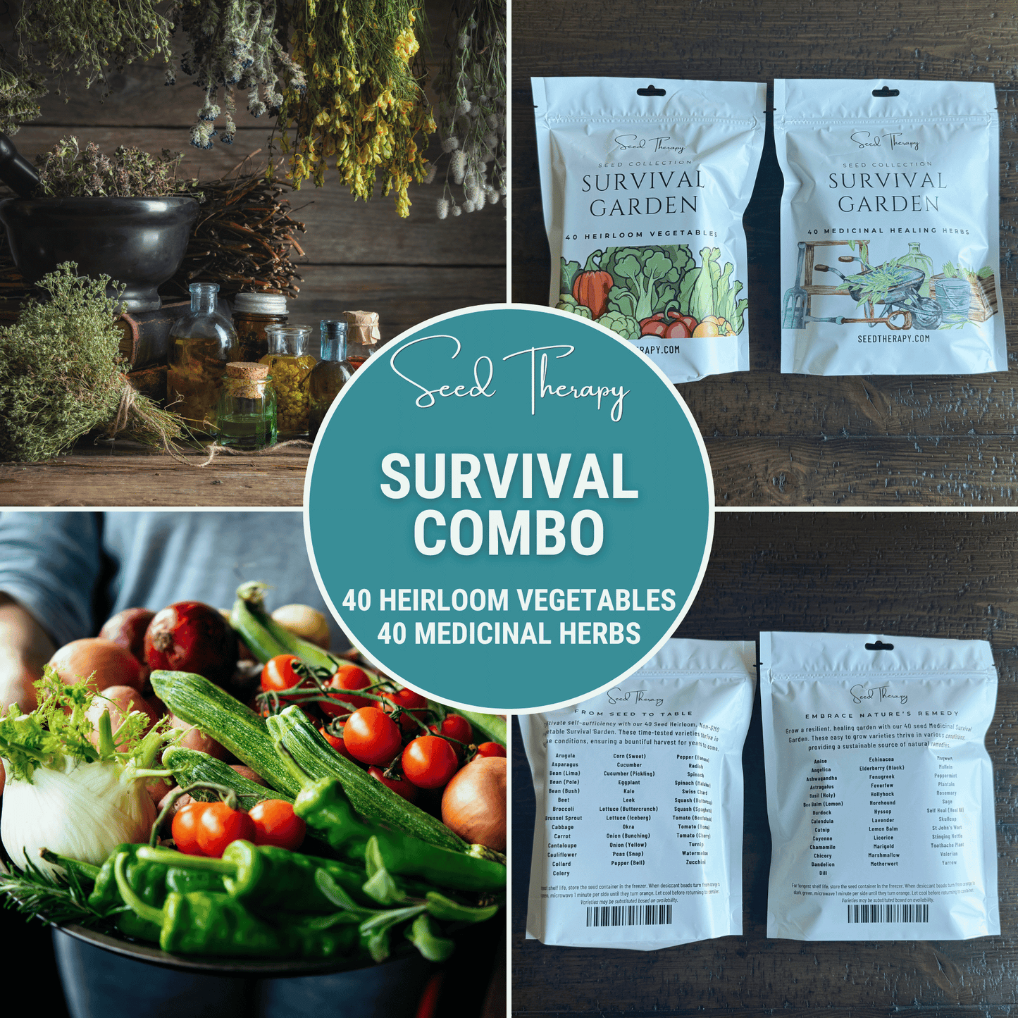 Survival Garden Combo | Vegetable & Medicinal