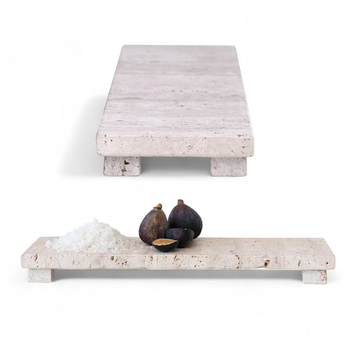 Travertine Footed Cheese & Serving Board Rust & Cinder