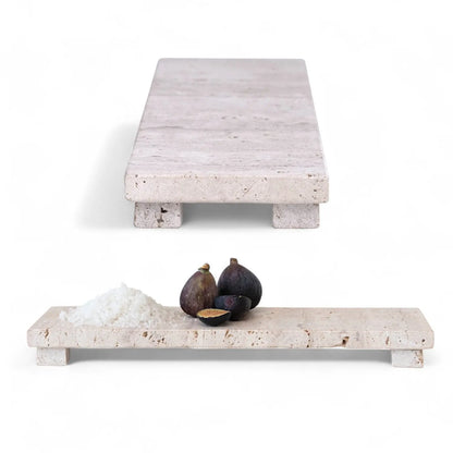 Travertine Footed Cheese & Serving Board Rust & Cinder